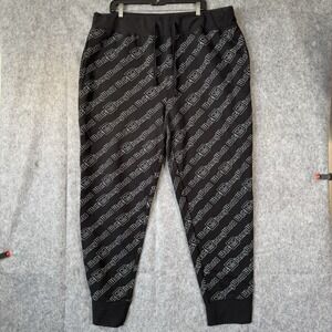 Disney World Joggers Sweatpants Mens 2XL Black Spellout Loungewear‎ Athleisure